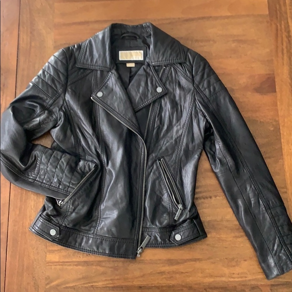 Micheal kors leather jacket